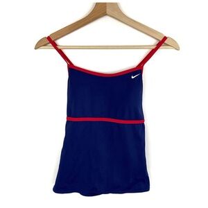 Like New! Nike Blue & Red Padded Swim Top Sz 10 Medium
